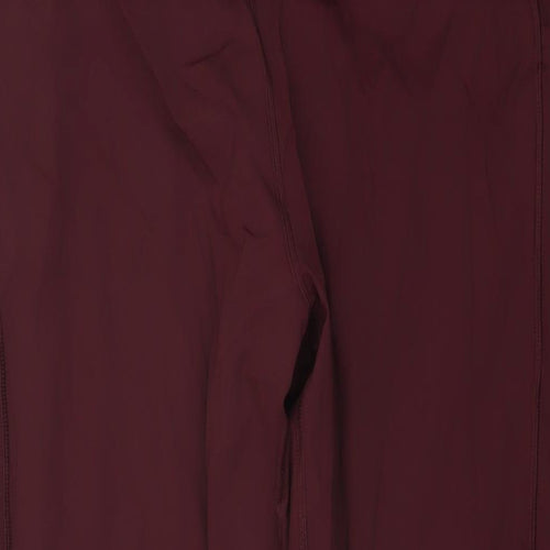 GOODMOVE Womens Red Polyamide Capri Leggings Size 24 L26 in Regular Pullover