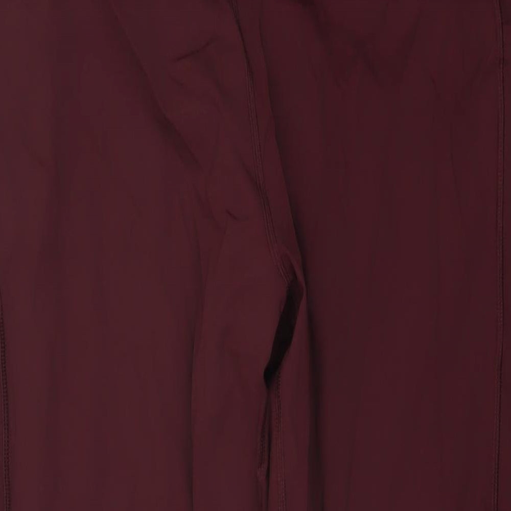 GOODMOVE Womens Red Polyamide Capri Leggings Size 24 L26 in Regular Pullover