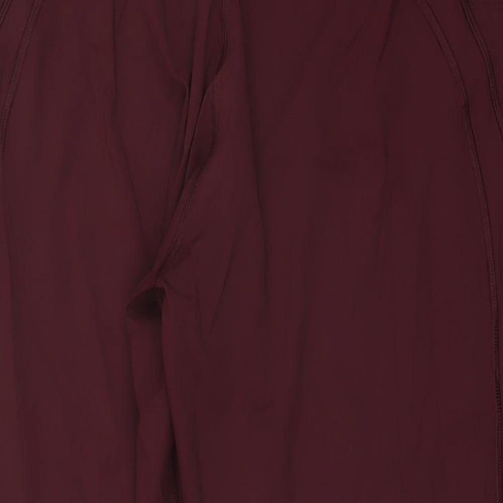 GOODMOVE Womens Red Polyamide Capri Leggings Size 24 L26 in Regular Pullover