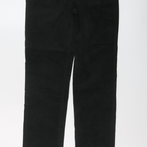 Marks and Spencer Womens Green Polyester Trousers Size 8 L30 in Regular Button