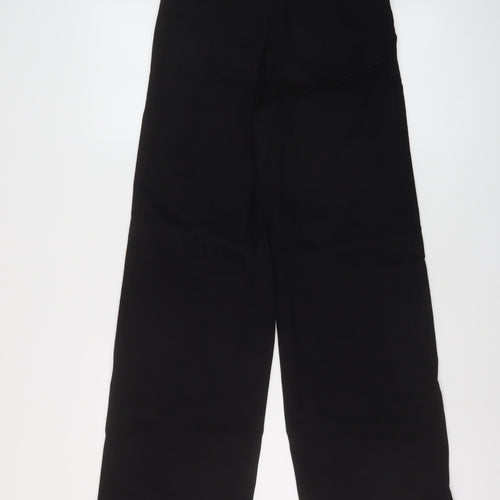 Autograph Womens Black Cotton Wide-Leg Jeans Size 6 L31 in Regular Button