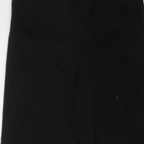 Autograph Womens Black Cotton Wide-Leg Jeans Size 6 L31 in Regular Button