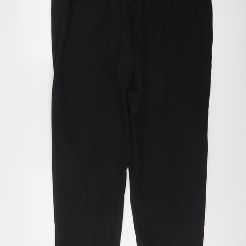 Marks and Spencer Womens Black Polyester Trousers Size 18 L32 in Regular