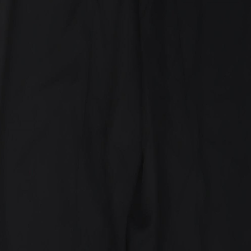 Marks and Spencer Womens Black Polyester Trousers Size 18 L32 in Regular