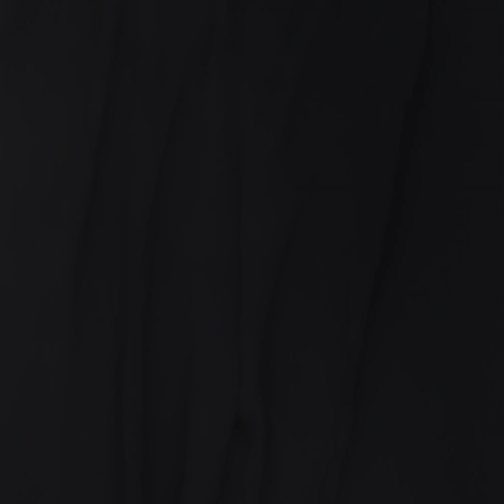 Marks and Spencer Womens Black Polyester Trousers Size 12 L28 in Regular Drawstring