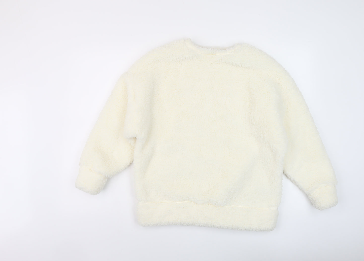 Marks and Spencer Womens Ivory Solid Polyester Kimono Pyjama Top Size 6