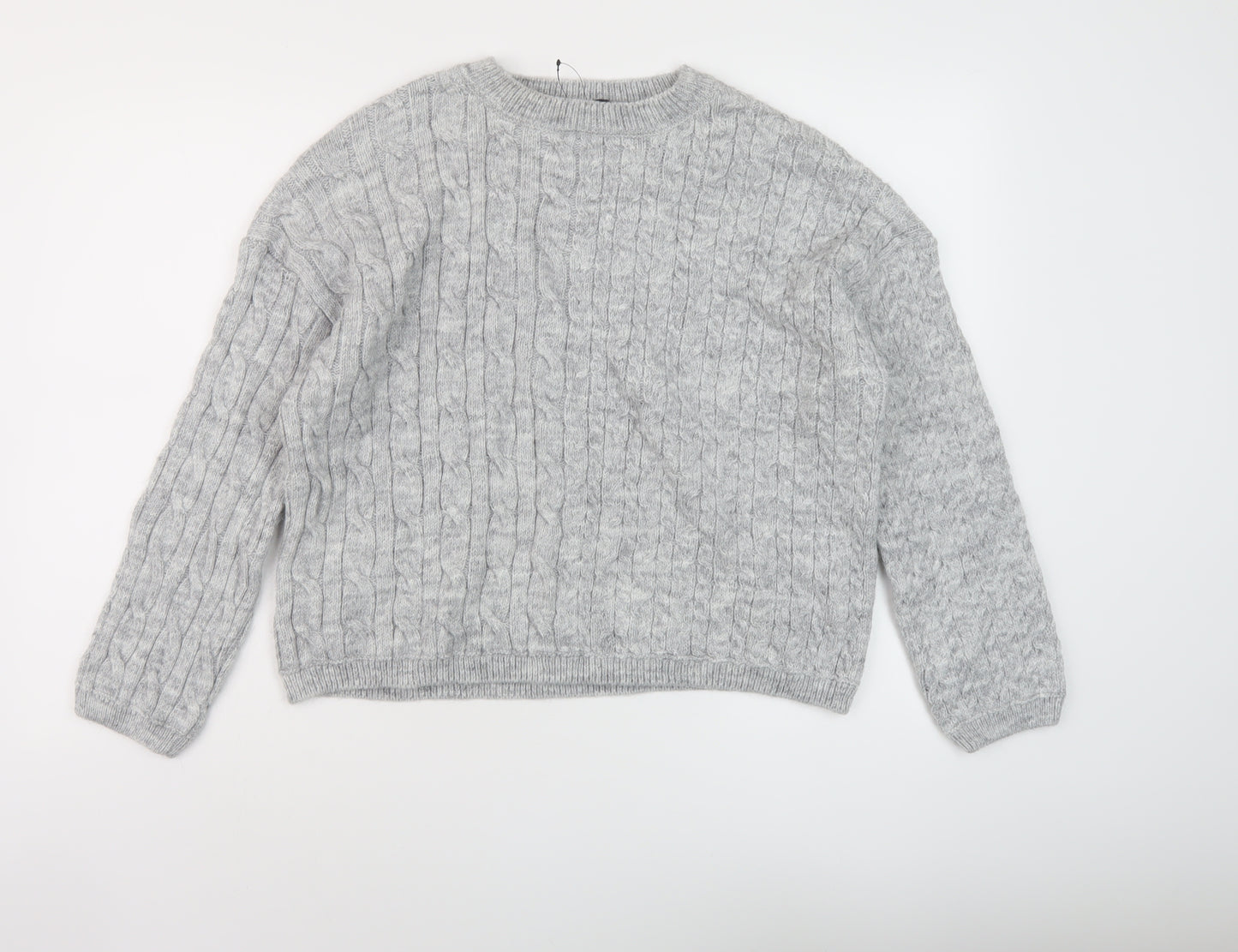 Marks and Spencer Womens Green Crew Neck Acrylic Pullover Jumper Size L