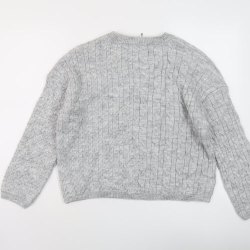 Marks and Spencer Womens Green Crew Neck Acrylic Pullover Jumper Size L