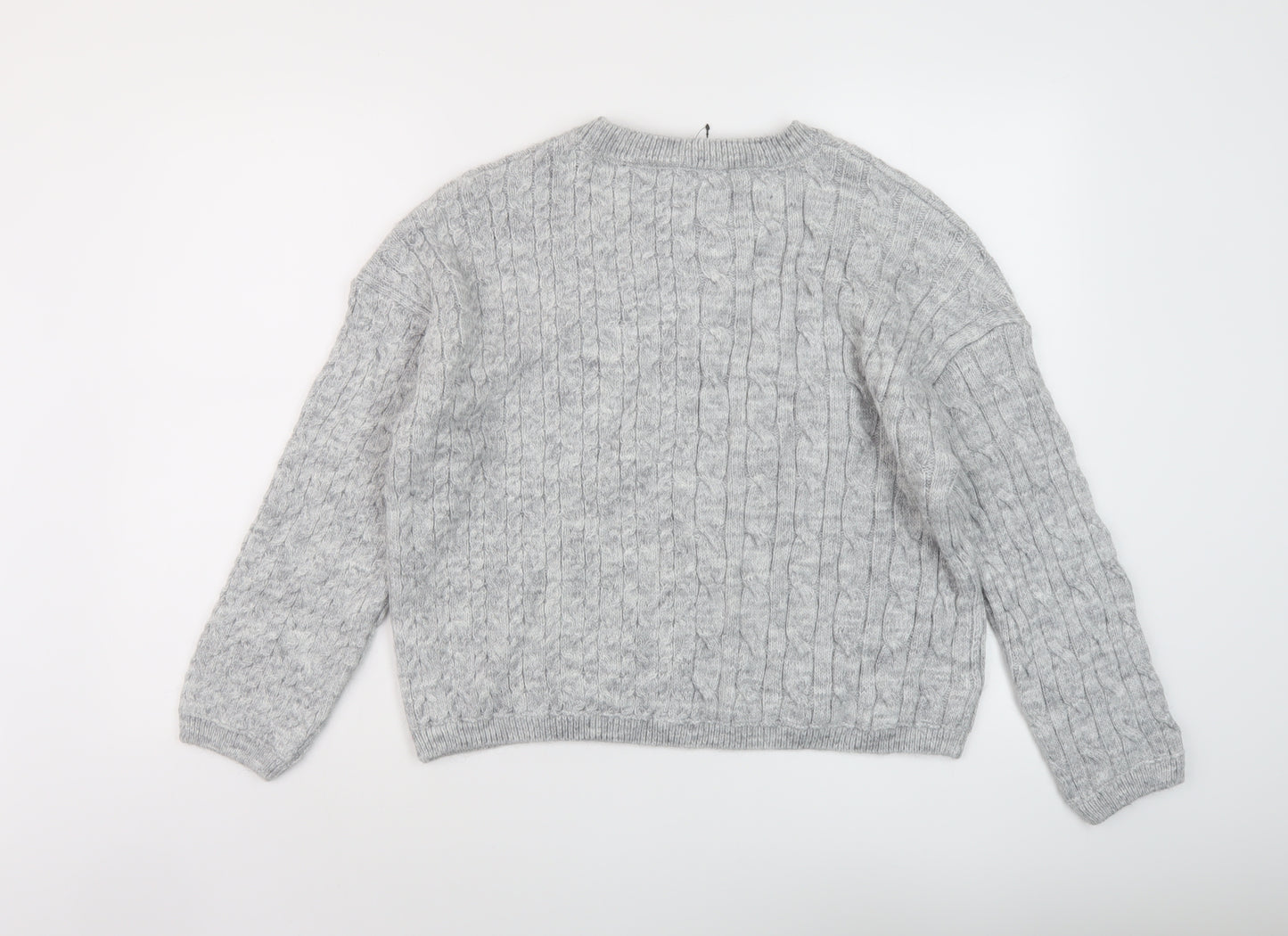 Marks and Spencer Womens Green Crew Neck Acrylic Pullover Jumper Size L