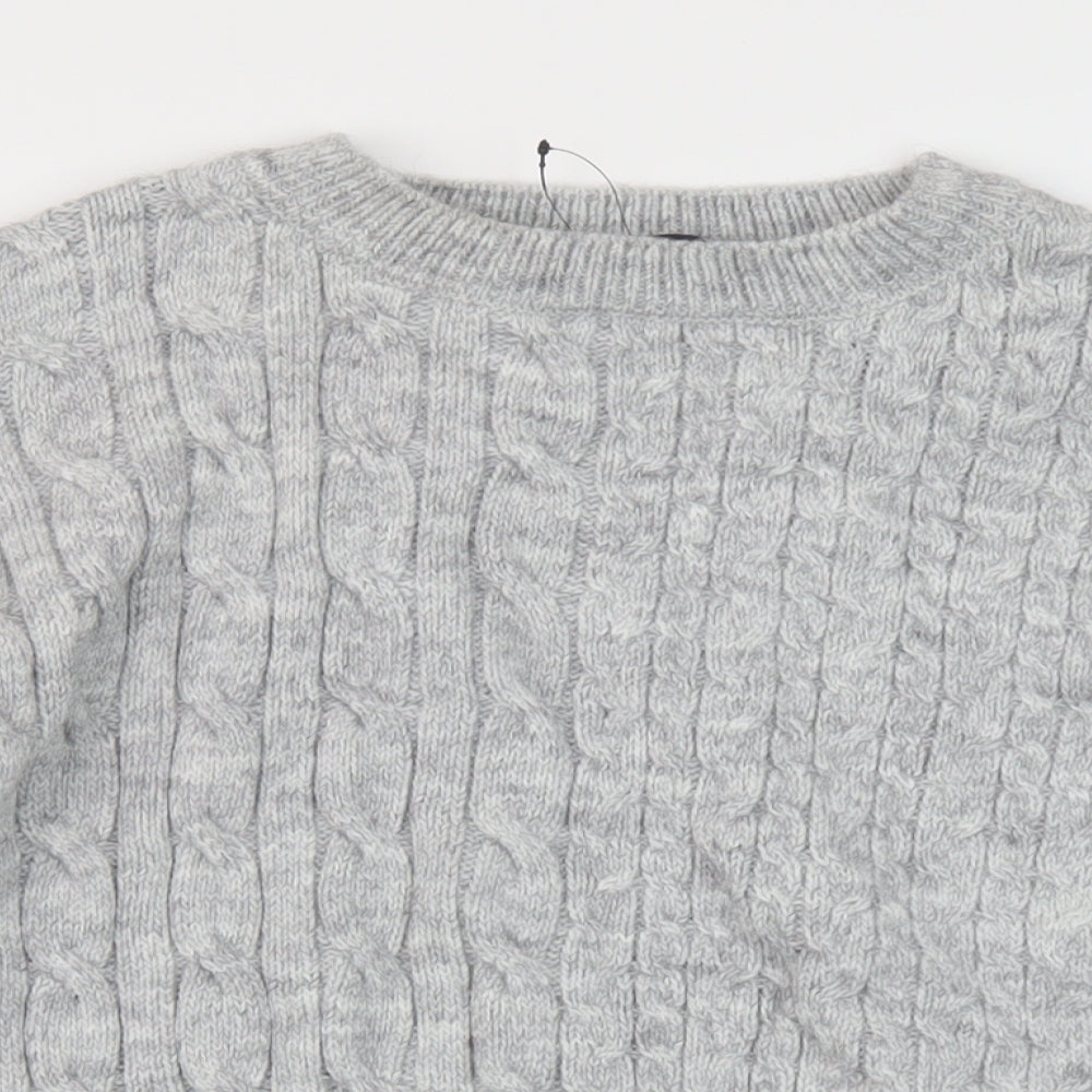 Marks and Spencer Womens Green Crew Neck Acrylic Pullover Jumper Size L