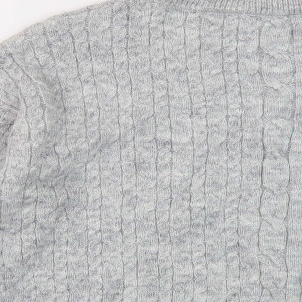 Marks and Spencer Womens Green Crew Neck Acrylic Pullover Jumper Size L