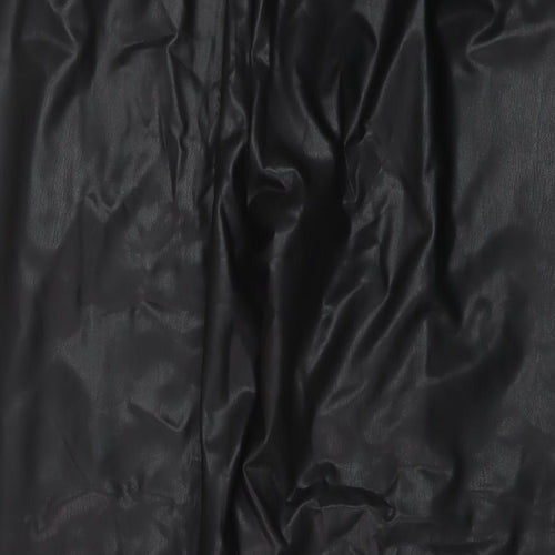 Marks and Spencer Womens Black Polyurethane Trousers Size 20 L23 in Regular