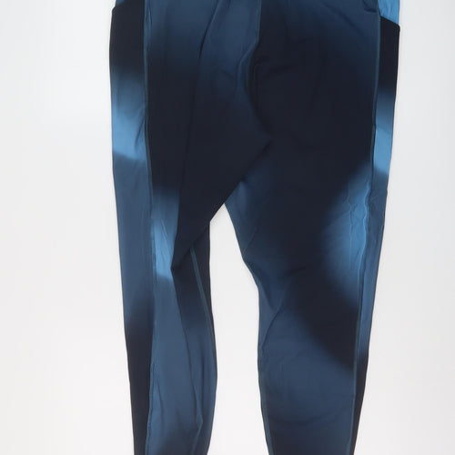GOODMOVE Womens Blue Polyamide Capri Leggings Size 22 L26 in Regular Pullover