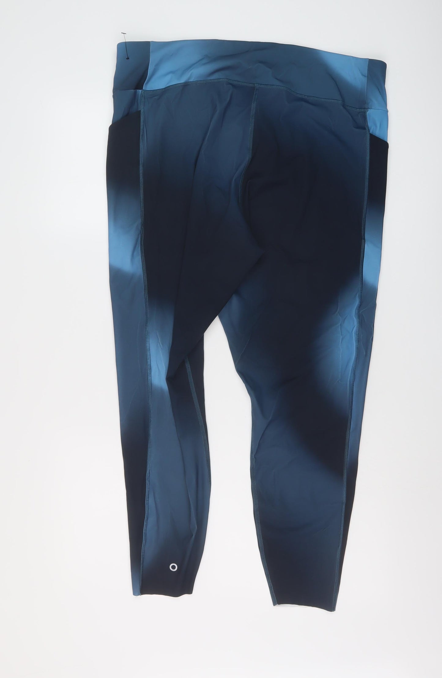 GOODMOVE Womens Blue Polyamide Capri Leggings Size 22 L26 in Regular Pullover