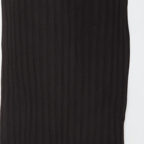 Marks and Spencer Womens Brown Polyester A-Line Skirt Size 10