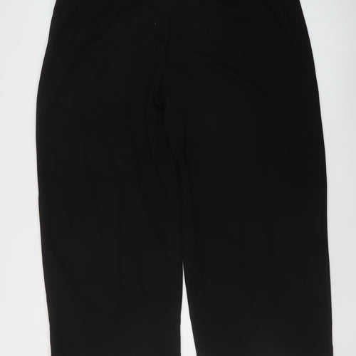 Marks and Spencer Womens Black Polyester Trousers Size 22 L26 in Regular