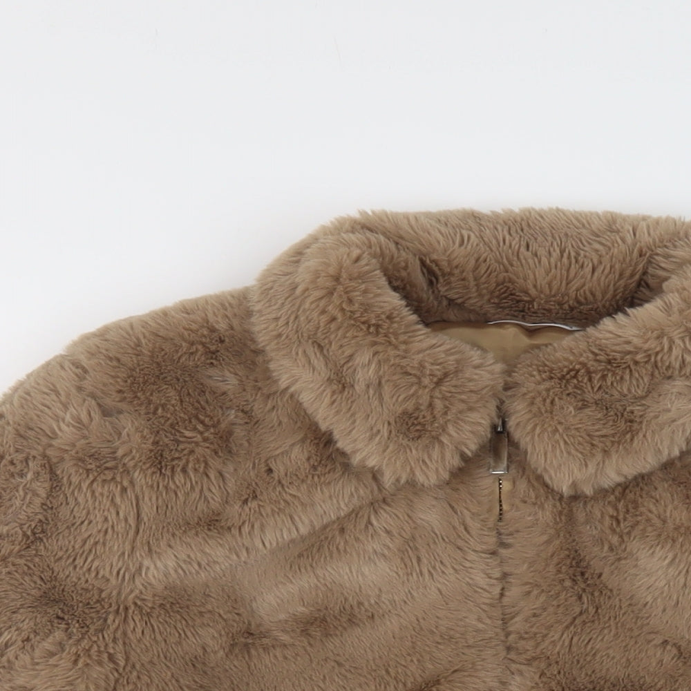 Marks and Spencer Girls Beige Jacket Size 13-14 Years Zip