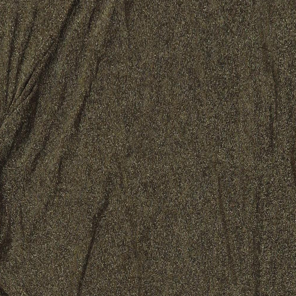 Marks and Spencer Womens Gold Polyamide A-Line Size 20 Round Neck Pullover