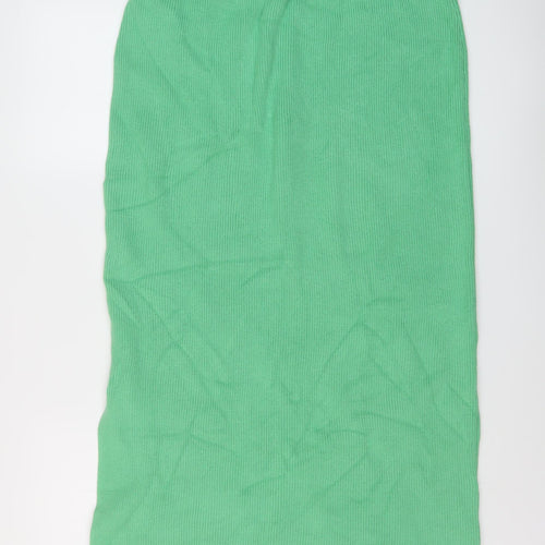 Marks and Spencer Womens Green Viscose A-Line Skirt Size L