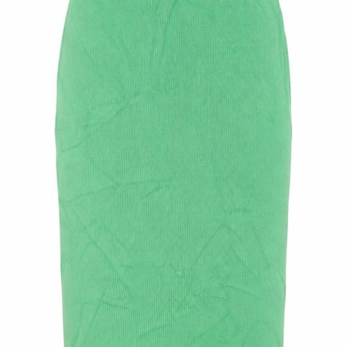 Marks and Spencer Womens Green Viscose A-Line Skirt Size L