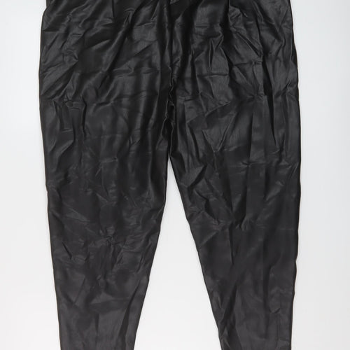 Marks and Spencer Womens Black Polyurethane Jegging Trousers Size 20 L25 in Regular
