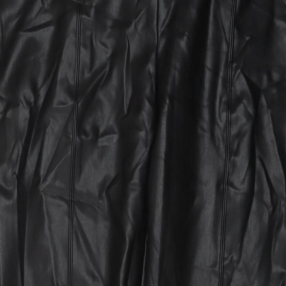 Marks and Spencer Womens Black Polyurethane Jegging Trousers Size 20 L25 in Regular