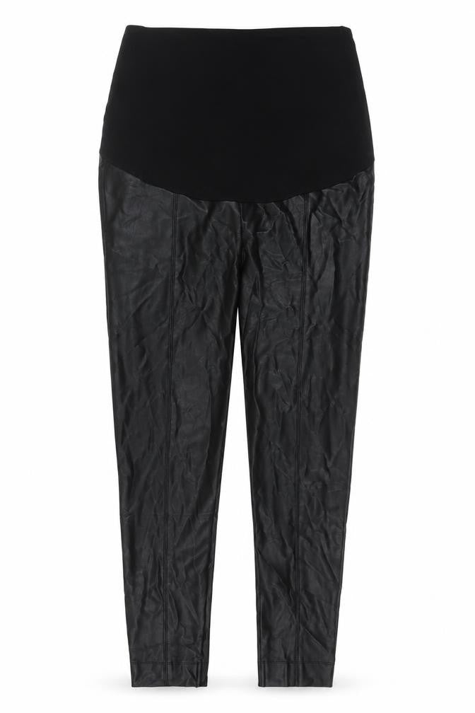 Marks and Spencer Womens Black Polyurethane Jegging Trousers Size 14 L29 in Regular