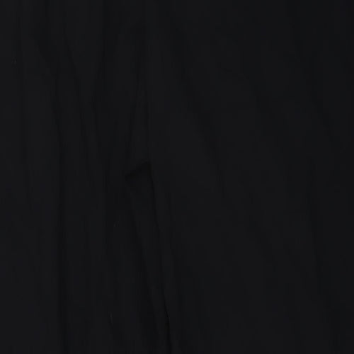 Marks and Womens Black Polyester Trousers Size 18 L29 in Regular Hook & Eye