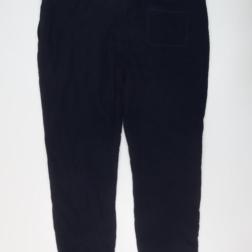Marks and Spencer Mens Blue Cotton Sweatpants Trousers Size 3XL L29 in Regular Drawstring