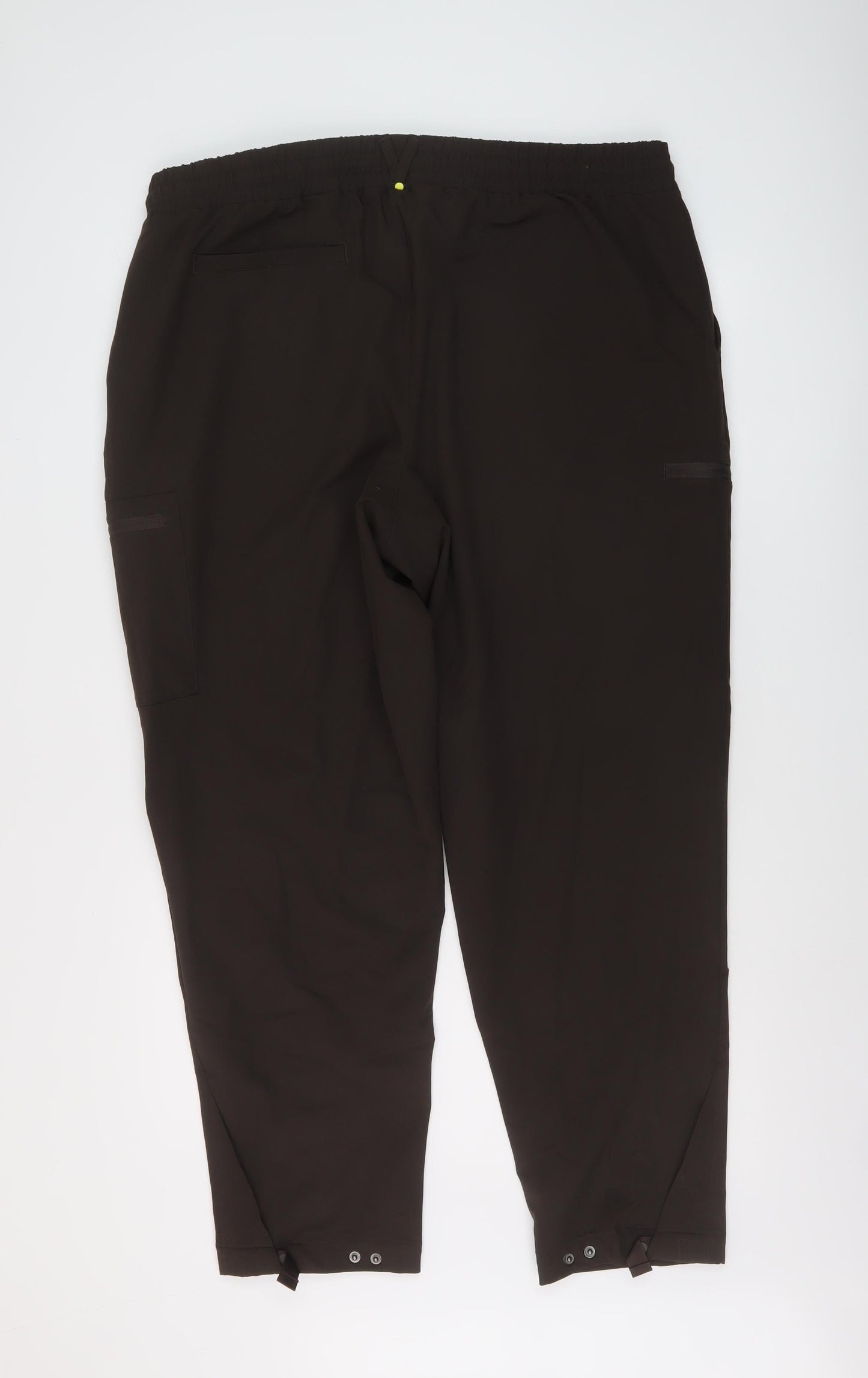 GOODMOVE Womens Brown Polyester Sweatpants Trousers Size 20 in L29 in Regular Drawstring