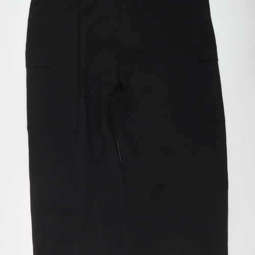 Marks and Spencer Womens Black Polyester Trousers Size 20 L28 in Regular Hook & Eye