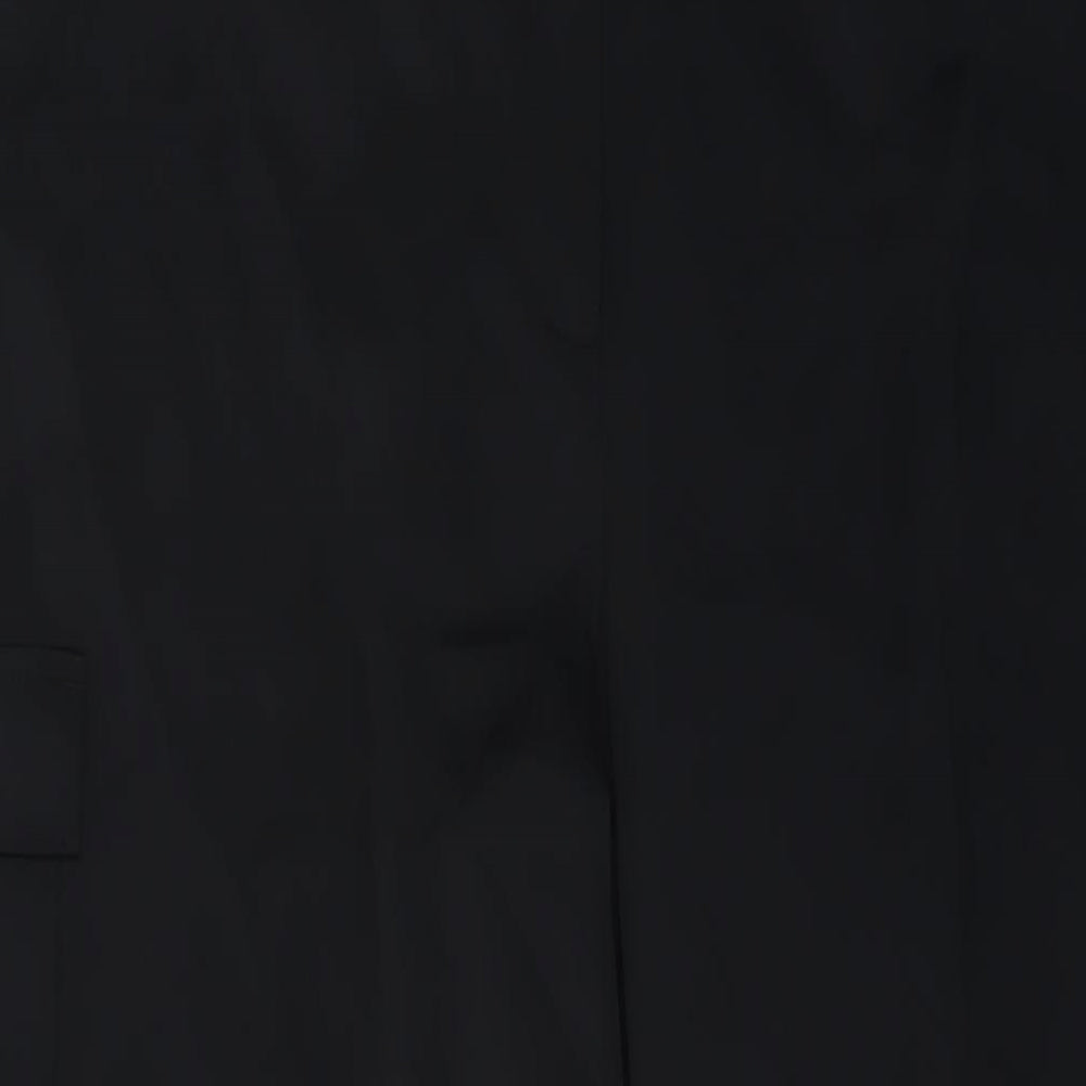 Marks and Spencer Womens Black Polyester Trousers Size 20 L28 in Regular Hook & Eye