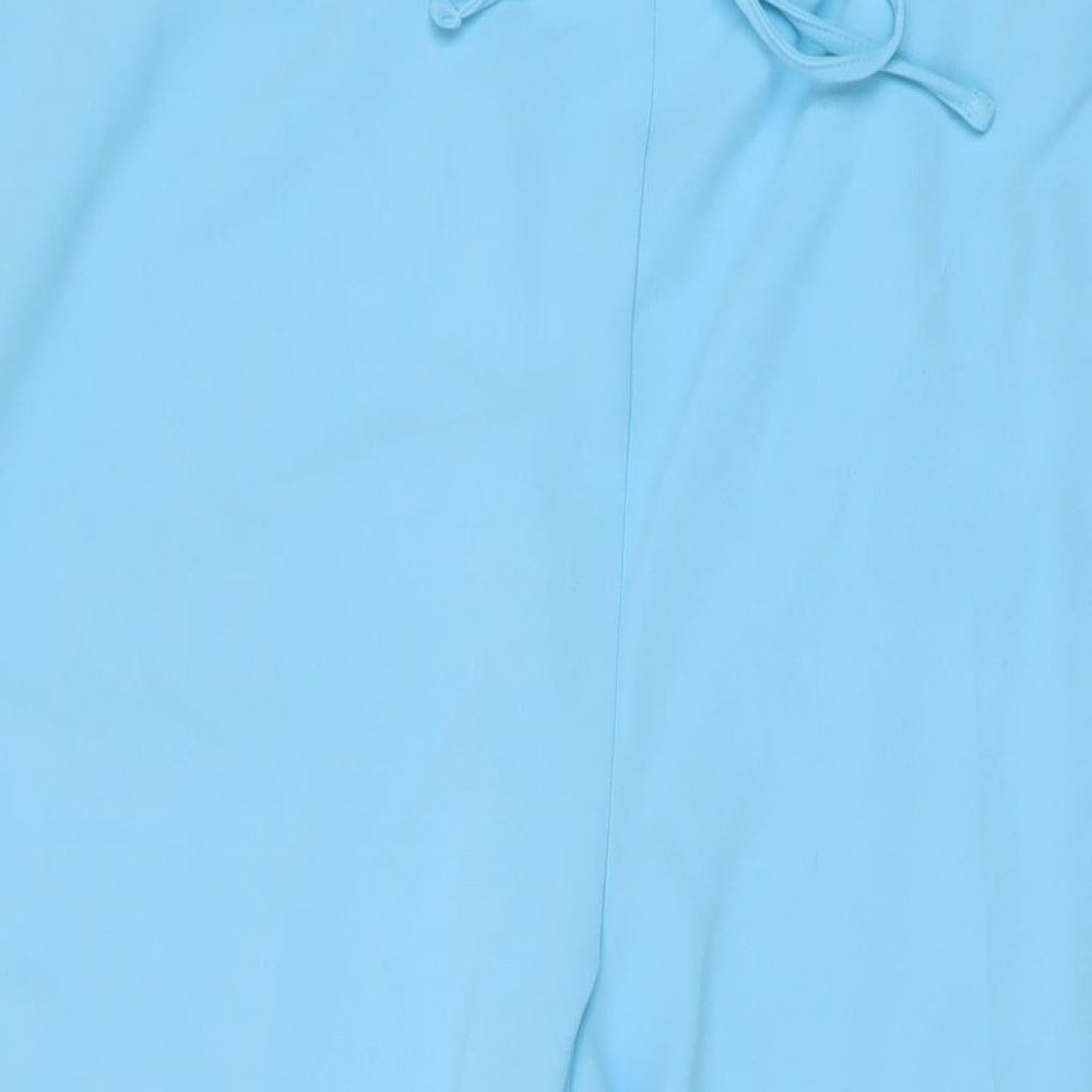 Marks and Spencer Womens Blue Polyester Trousers Size 22 L29 in Regular Drawstring