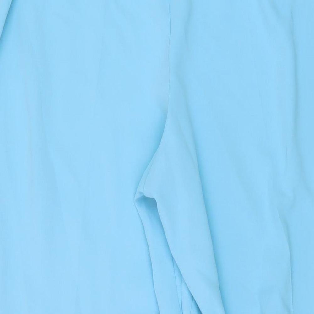 Marks and Spencer Womens Blue Polyester Trousers Size 22 L29 in Regular Drawstring