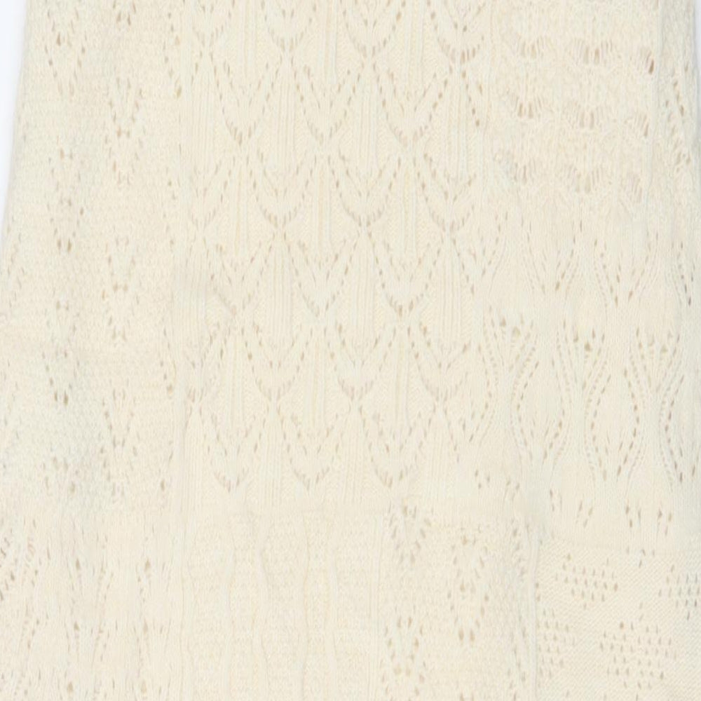 Marks and Spencer Womens Ivory Acrylic Straight & Pencil Skirt Size S