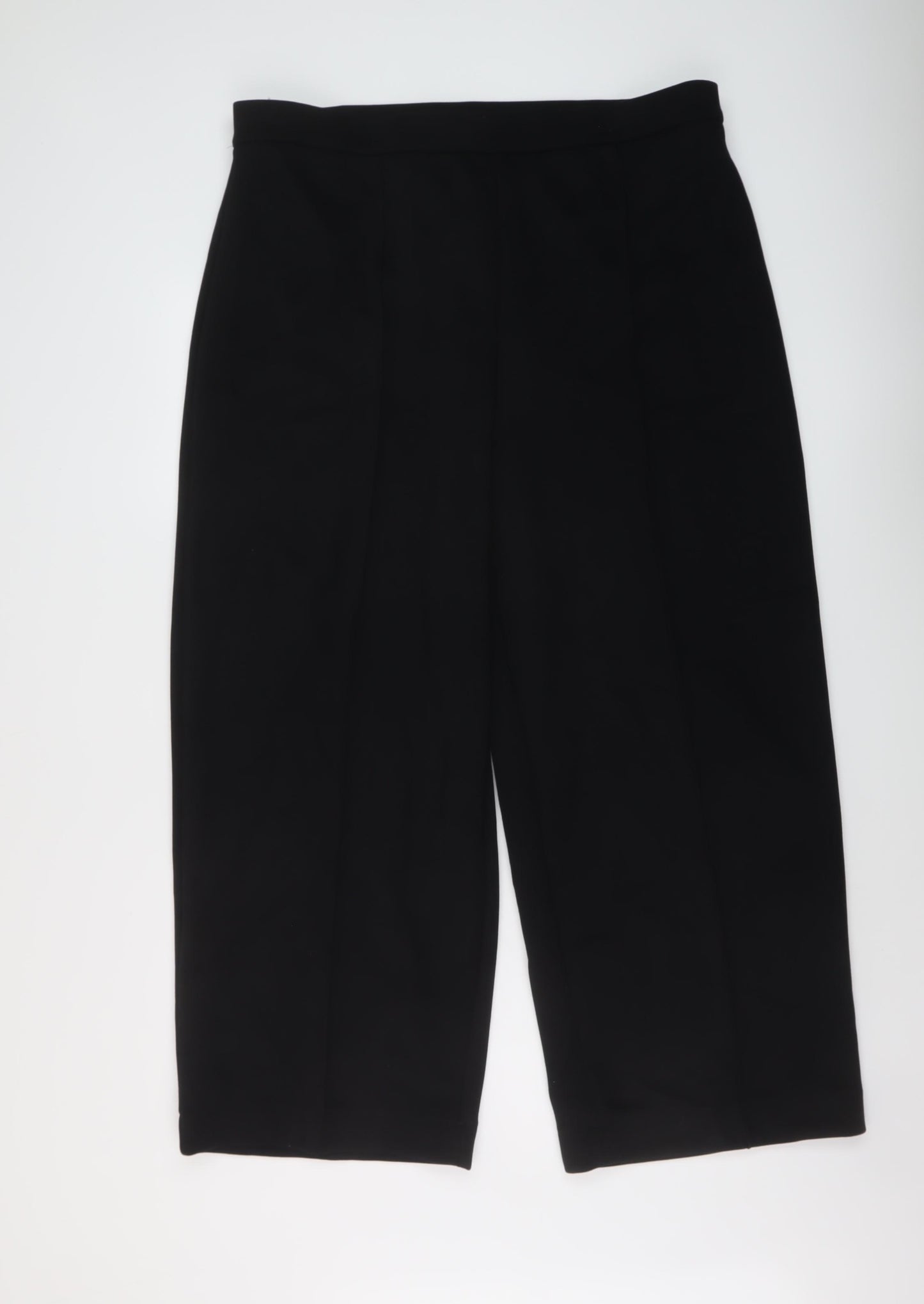 Marks and Spencer Womens Black Polyester Trousers Size 20 L29 in Regular