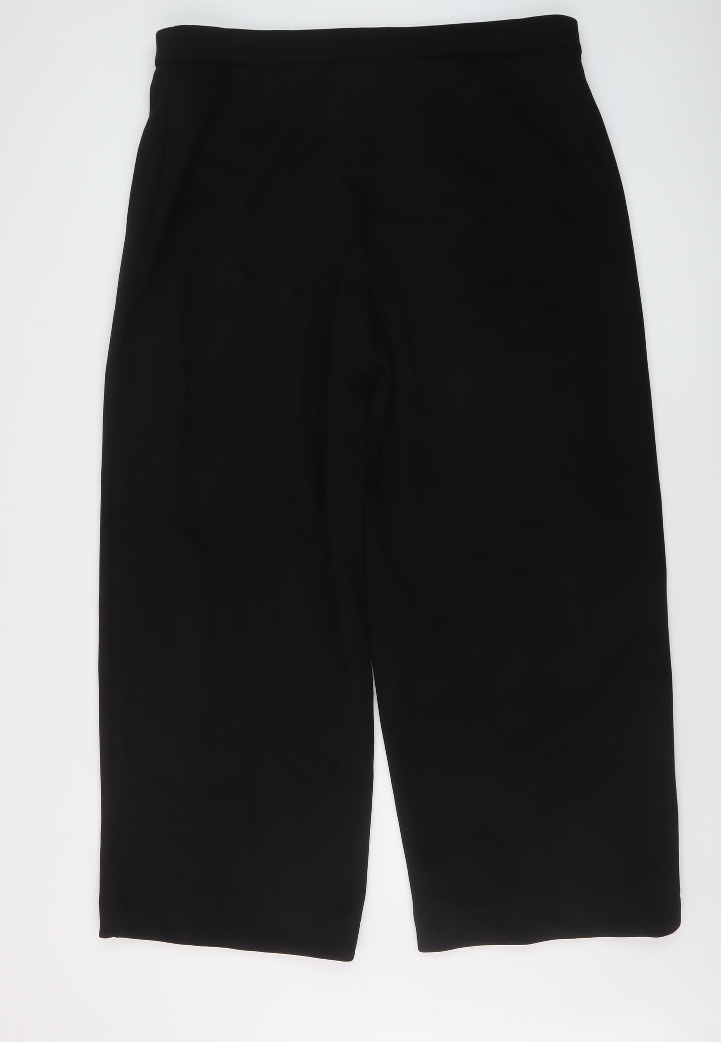 Marks and Spencer Womens Black Polyester Trousers Size 20 L29 in Regular