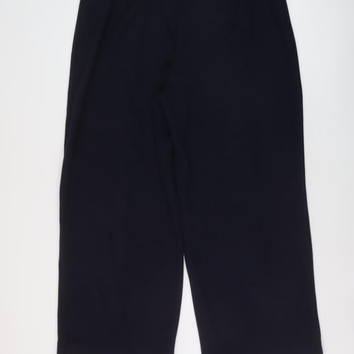 Marks and Spencer Womens Blue Polyester Trousers Size 20 L28 in Regular
