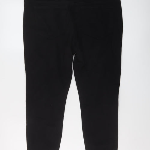 Marks and Spencer Womens Black Cotton Skinny Jeans Size 18 L25 in Regular Button