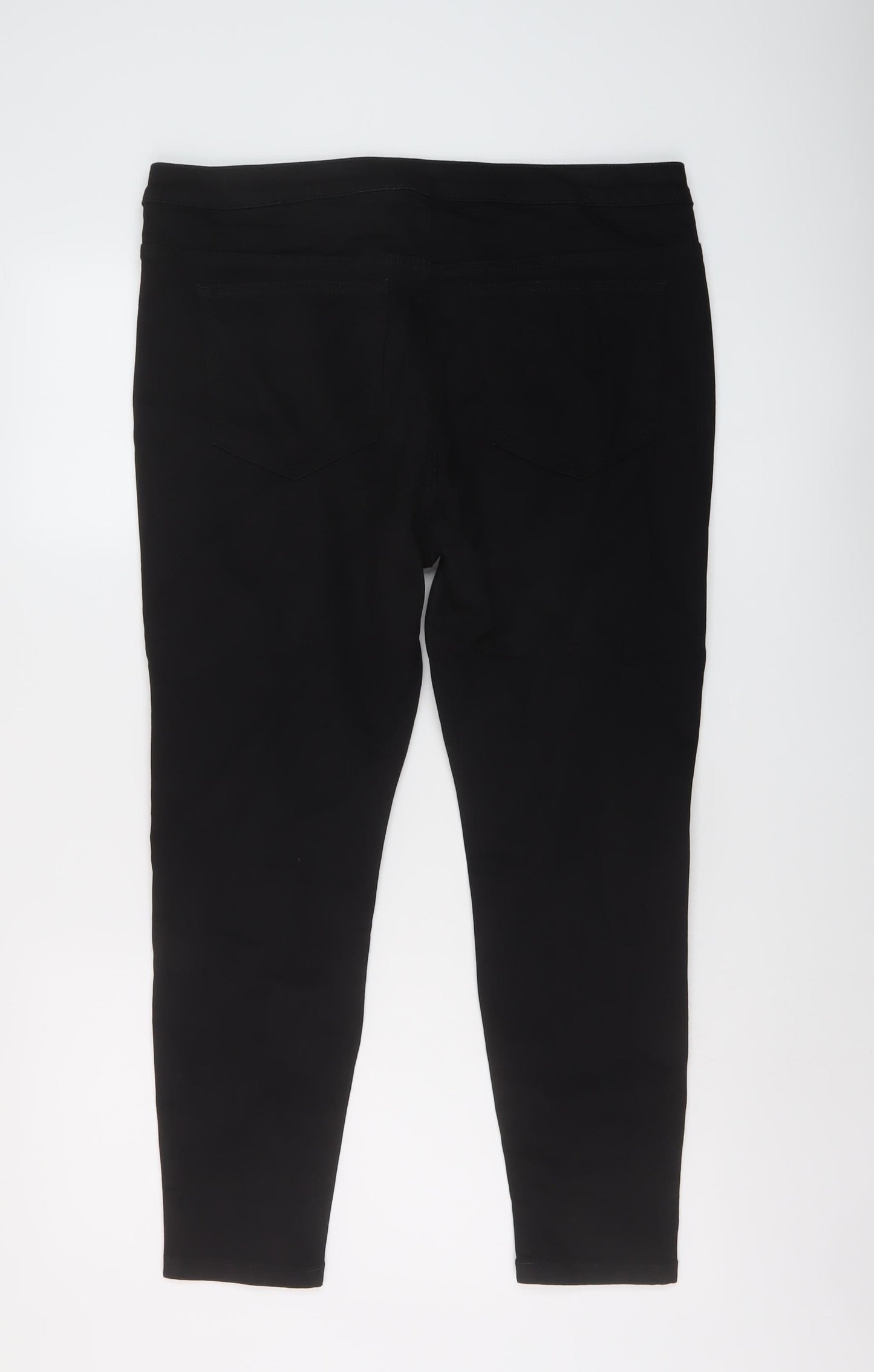 Marks and Spencer Womens Black Cotton Skinny Jeans Size 18 L25 in Regular Button