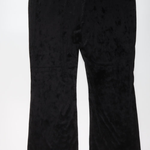 Marks and Spencer Womens Black Polyester Trousers Size 20 L29 in Slim