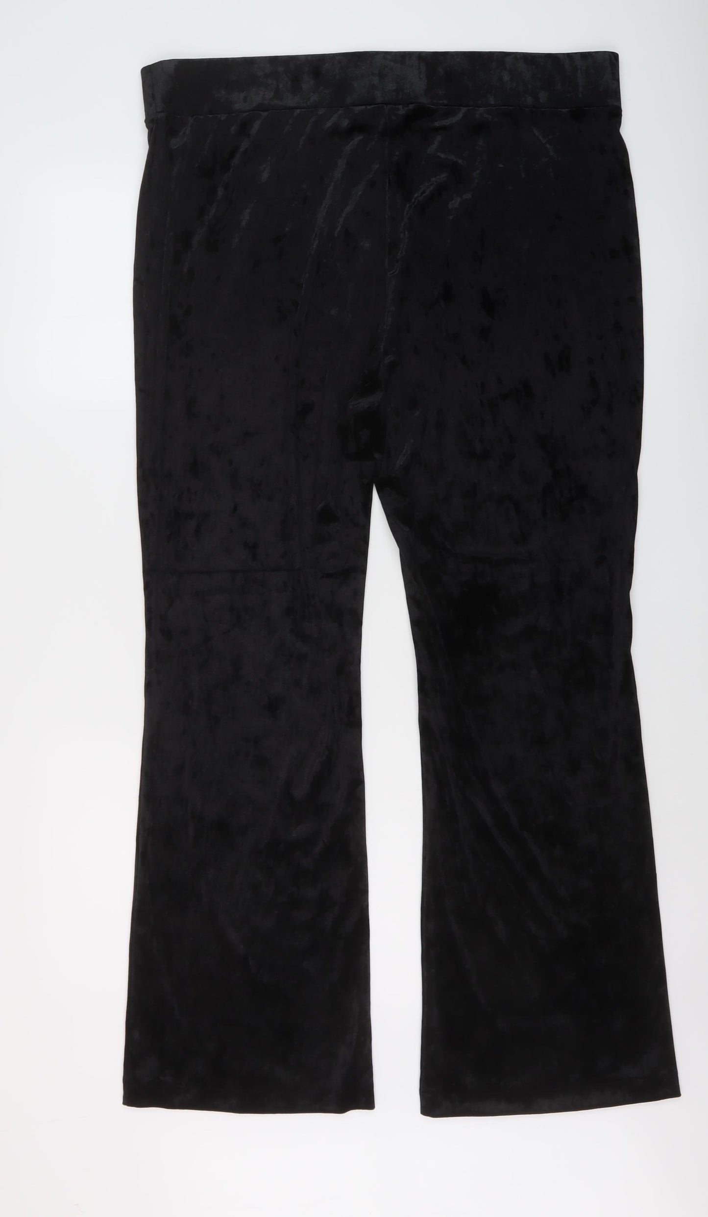Marks and Spencer Womens Black Polyester Trousers Size 20 L29 in Slim