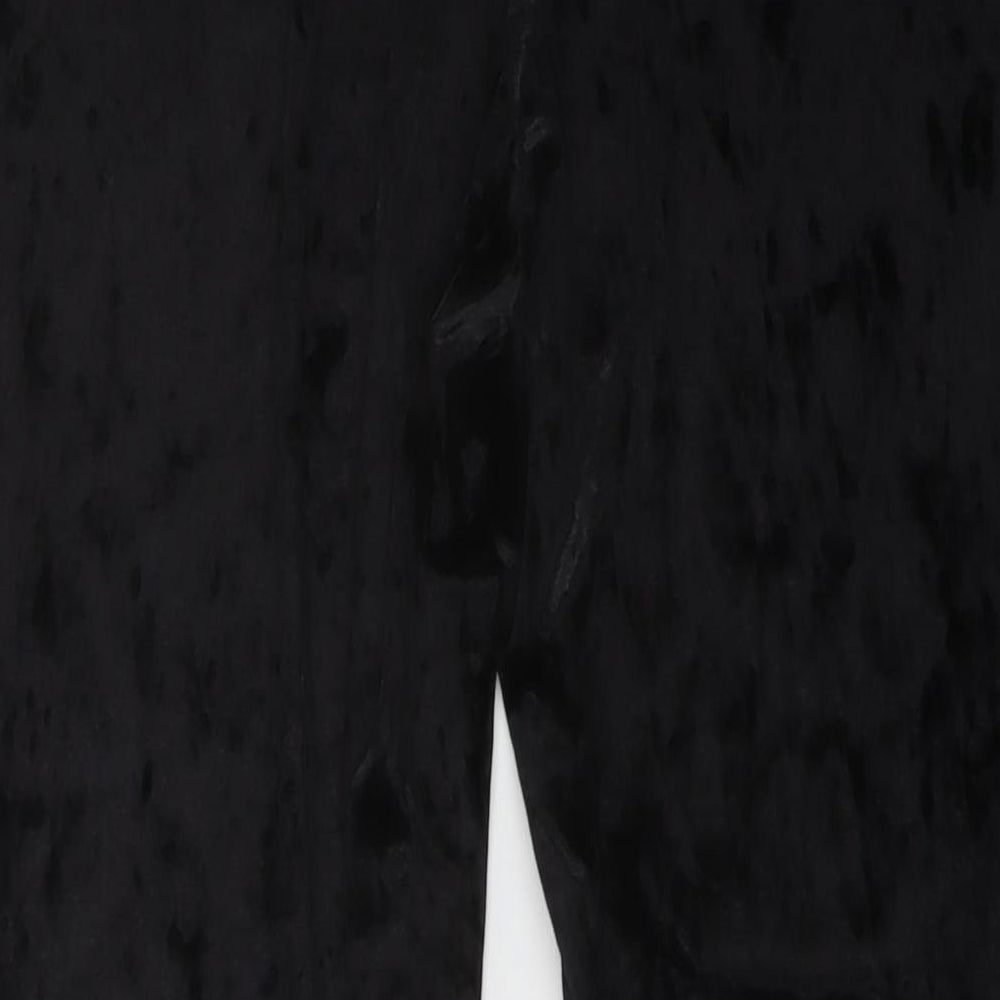 Marks and Spencer Womens Black Polyester Trousers Size 20 L29 in Slim