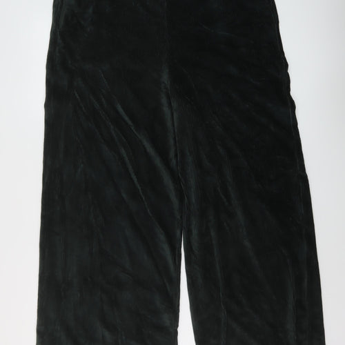 Marks and Spencer Womens Green Cotton Trousers Size 18 L27 in Regular