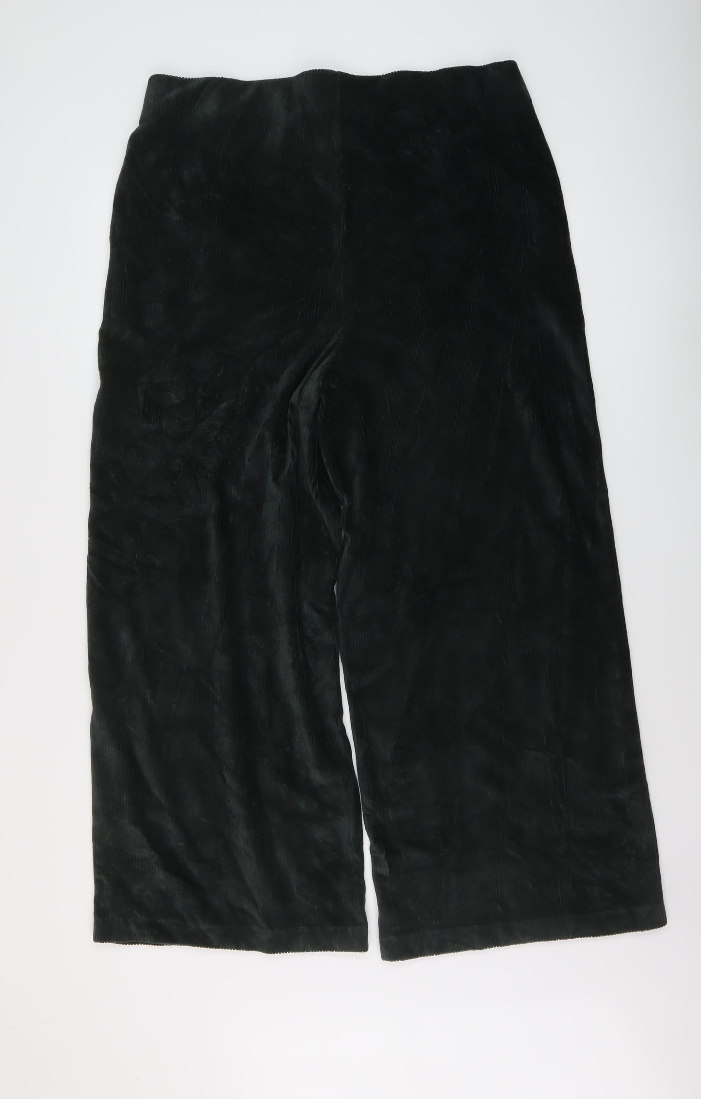 Marks and Spencer Womens Green Cotton Trousers Size 18 L27 in Regular