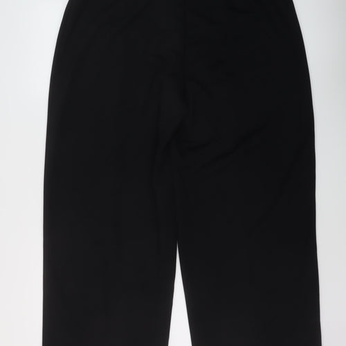 Marks and Spencer Womens Black Polyester Trousers Size 20 L28 in Regular