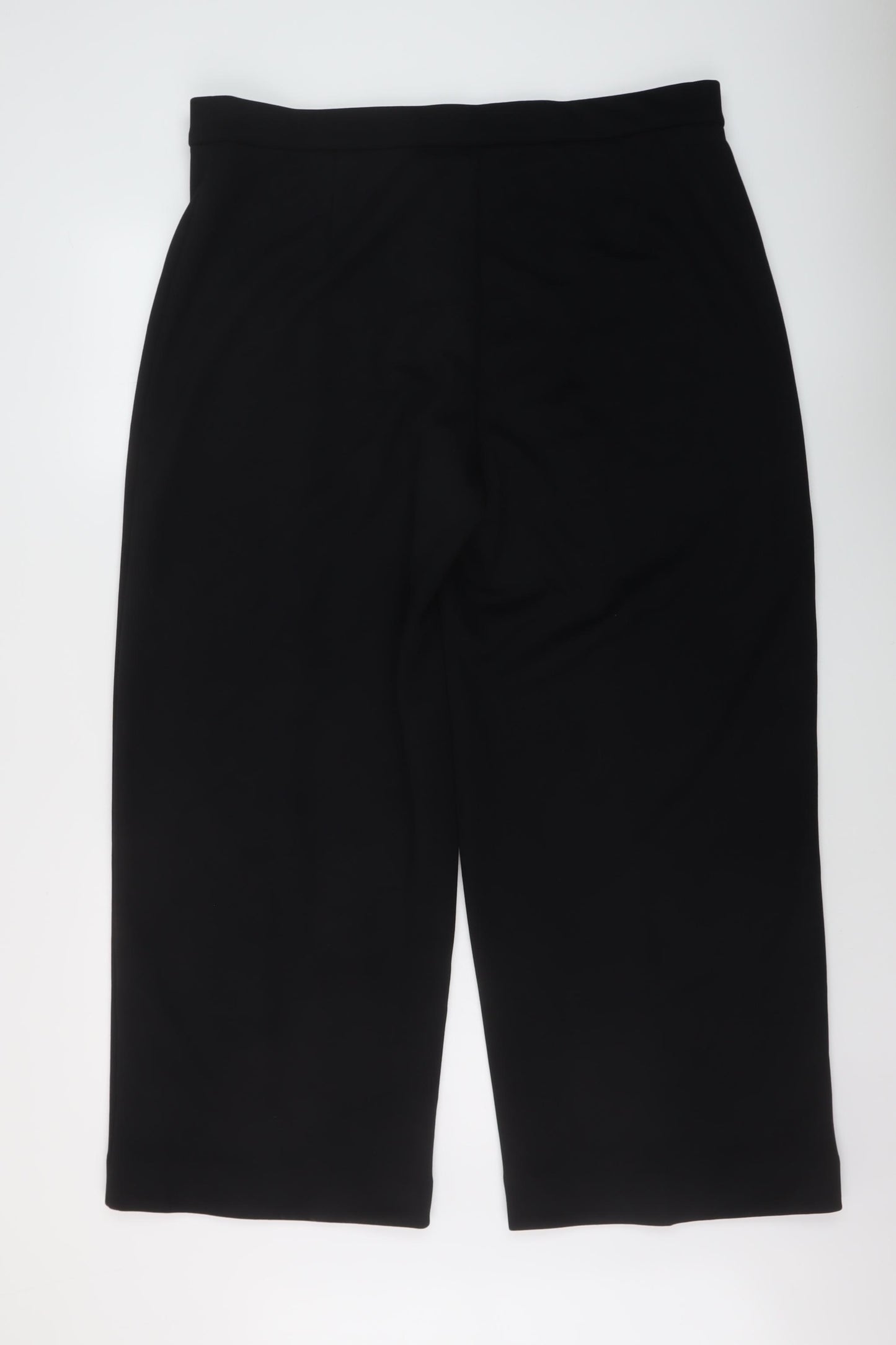 Marks and Spencer Womens Black Polyester Trousers Size 20 L28 in Regular