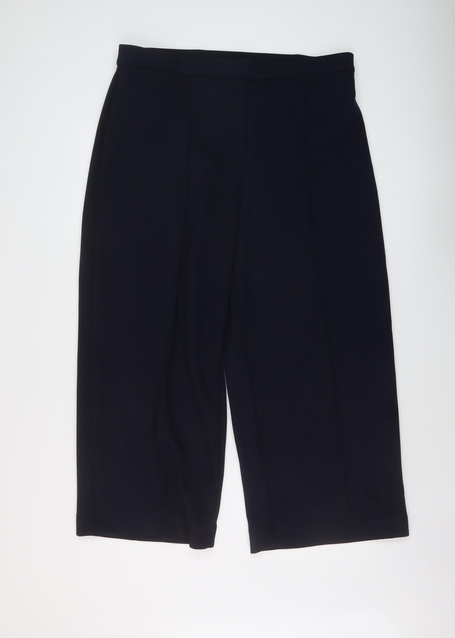Marks and Spencer Womens Blue Polyester Trousers Size 18 L27 in Regular