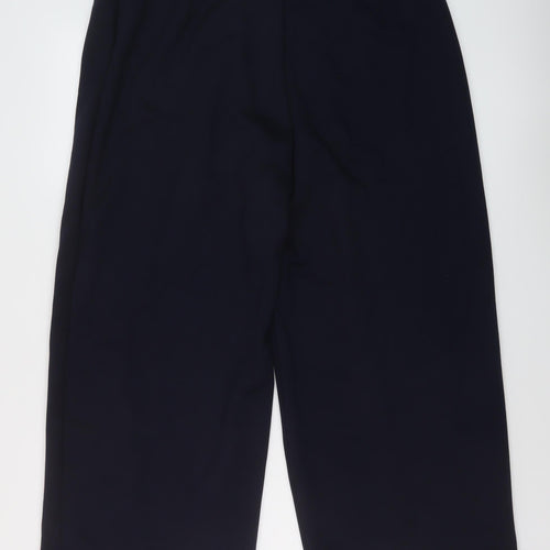 Marks and Spencer Womens Blue Polyester Trousers Size 18 L27 in Regular