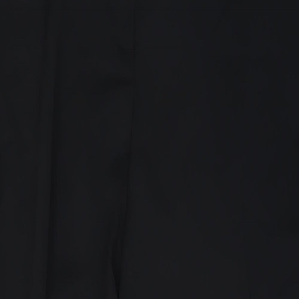 Marks and Spencer Womens Black Polyester Trousers Size 22 L29 in Regular Hook & Eye